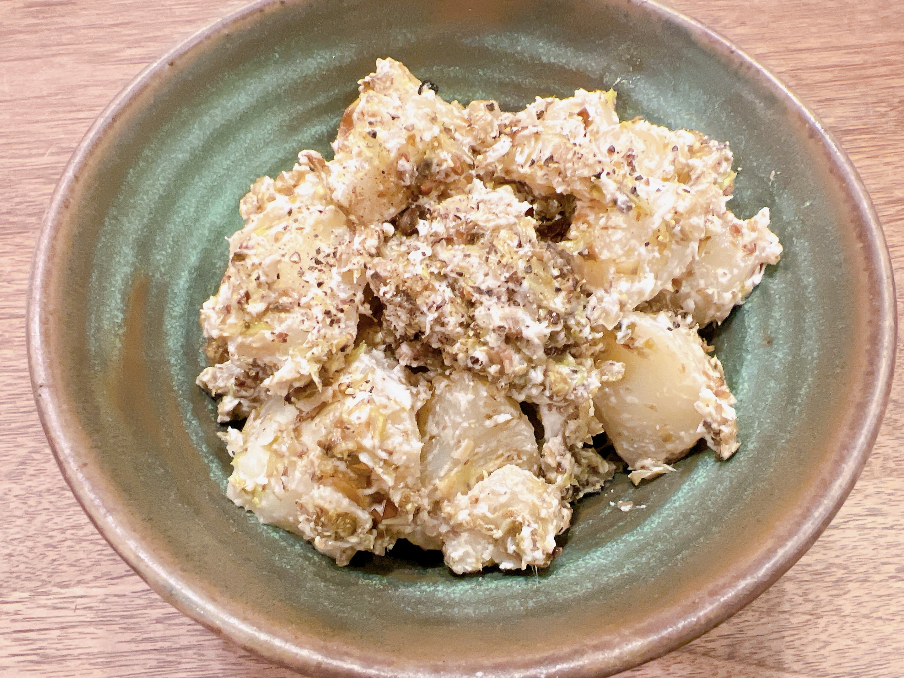 じゃがいもとふきのとうとクリームチーズ
