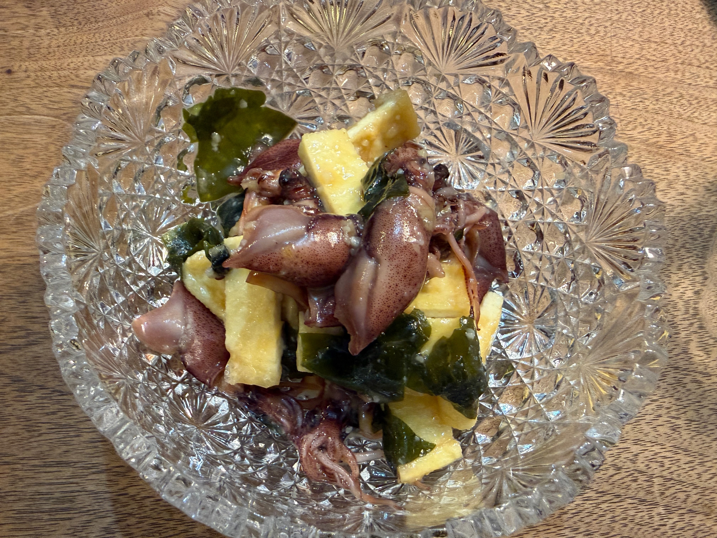 古畑歯科医院の健口レシピ・ホタルイカとわかめと油揚げ